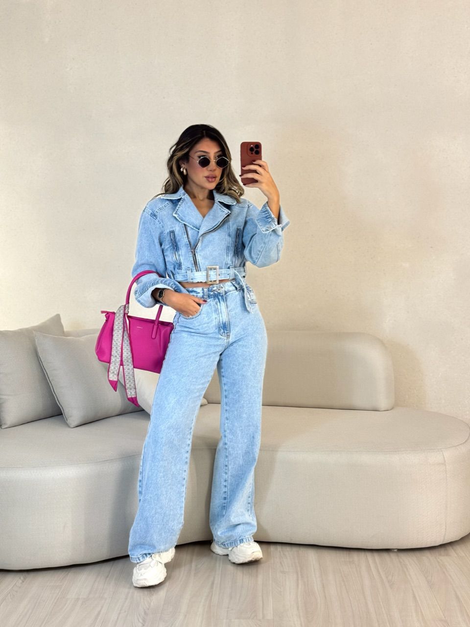 CALÇA NINA PANTALONA Jeans Claro