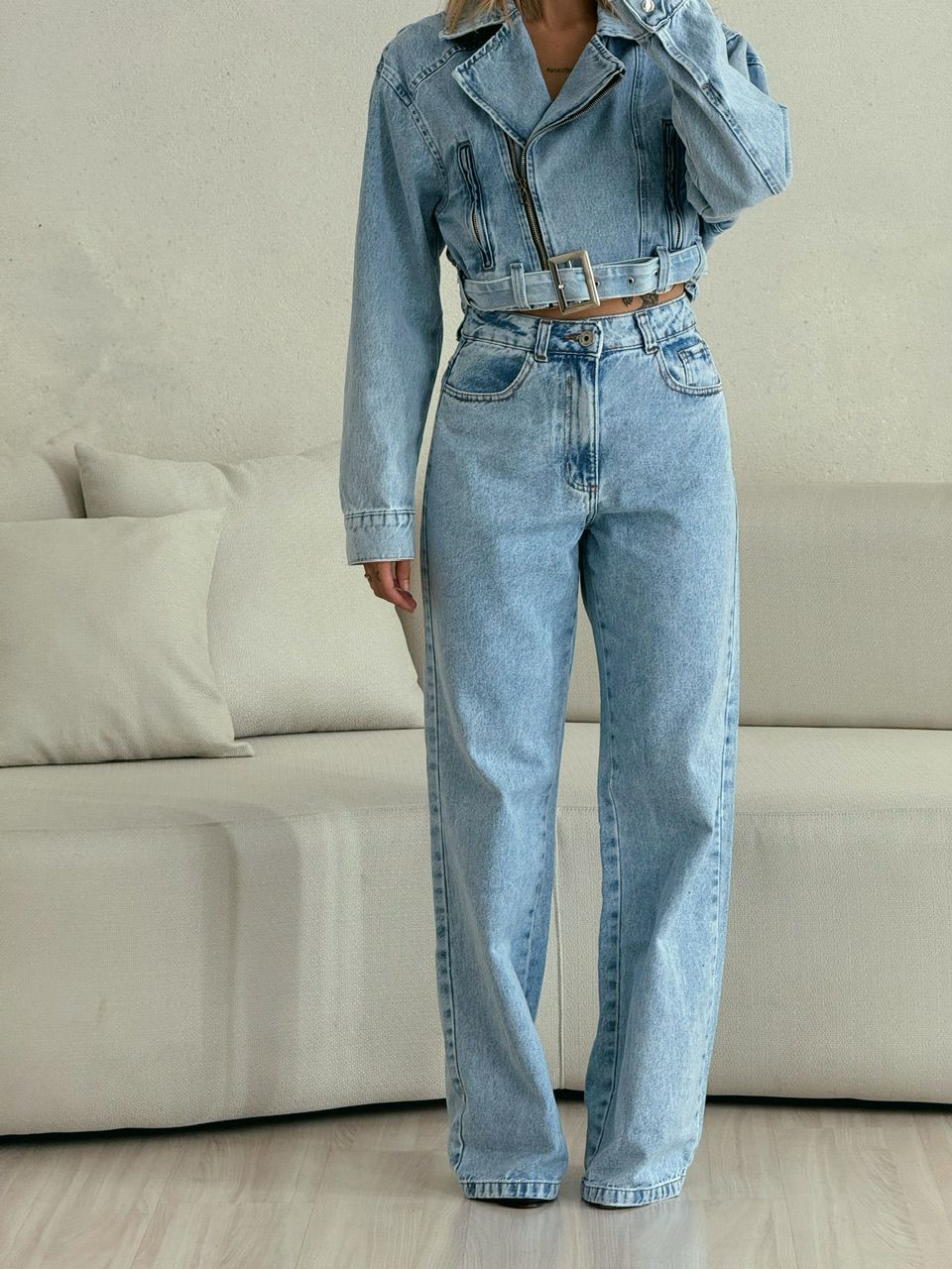 CALÇA NINA PANTALONA Jeans Claro