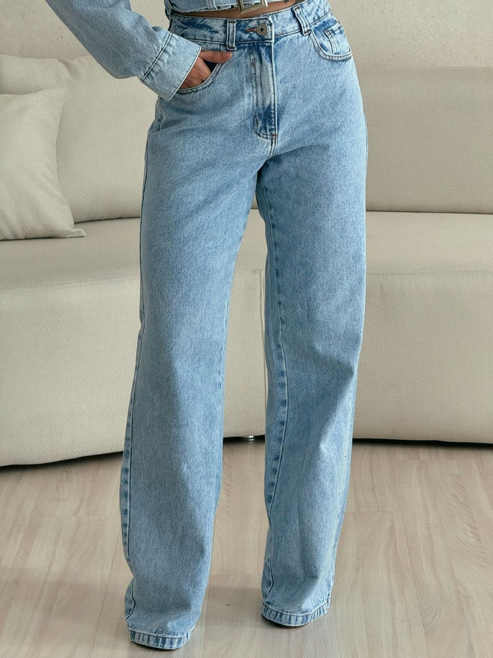 CALÇA NINA PANTALONA Jeans Claro