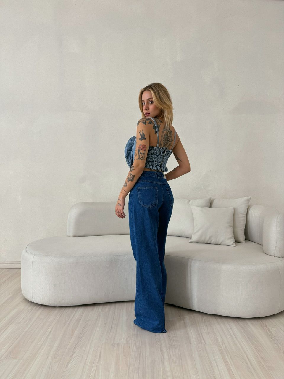 CALÇA NINA PANTALONA Jeans Escuro