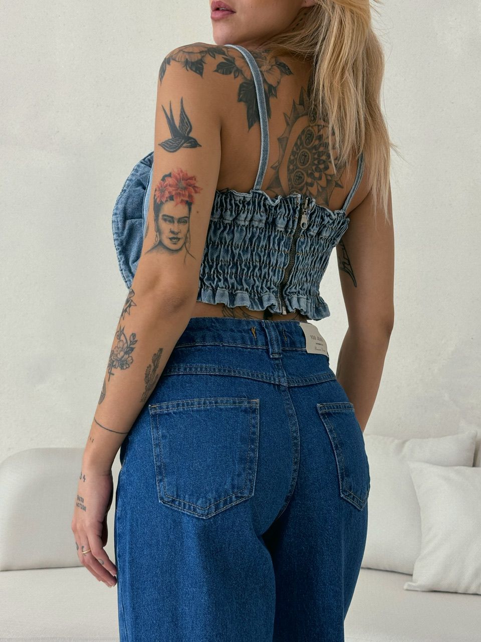 CALÇA NINA PANTALONA Jeans Escuro