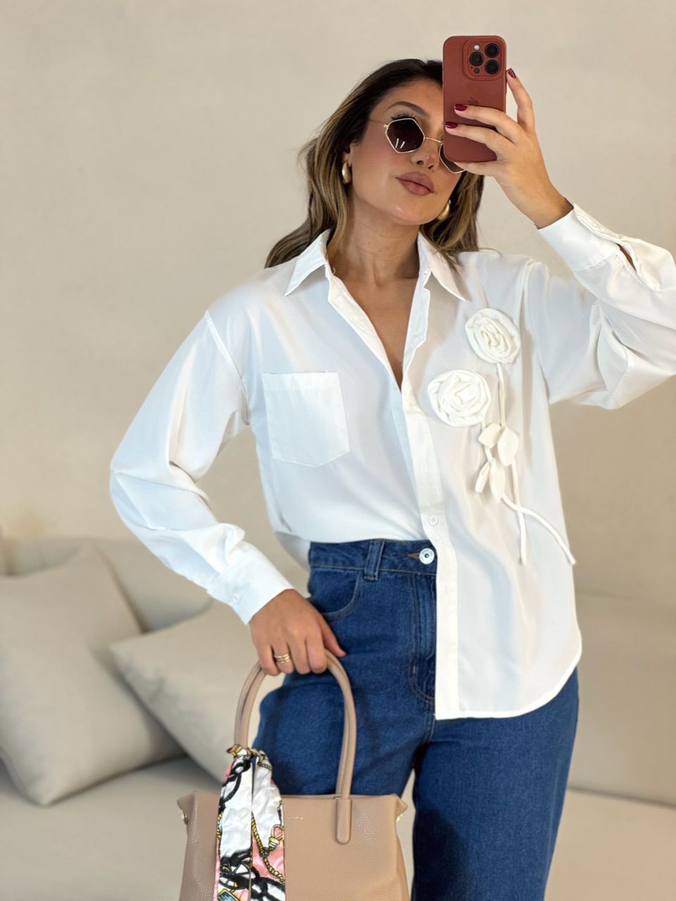 CAMISA ELOÁ FLOR OFF