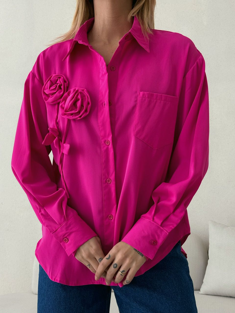 CAMISA ELOÁ FLOR PINK