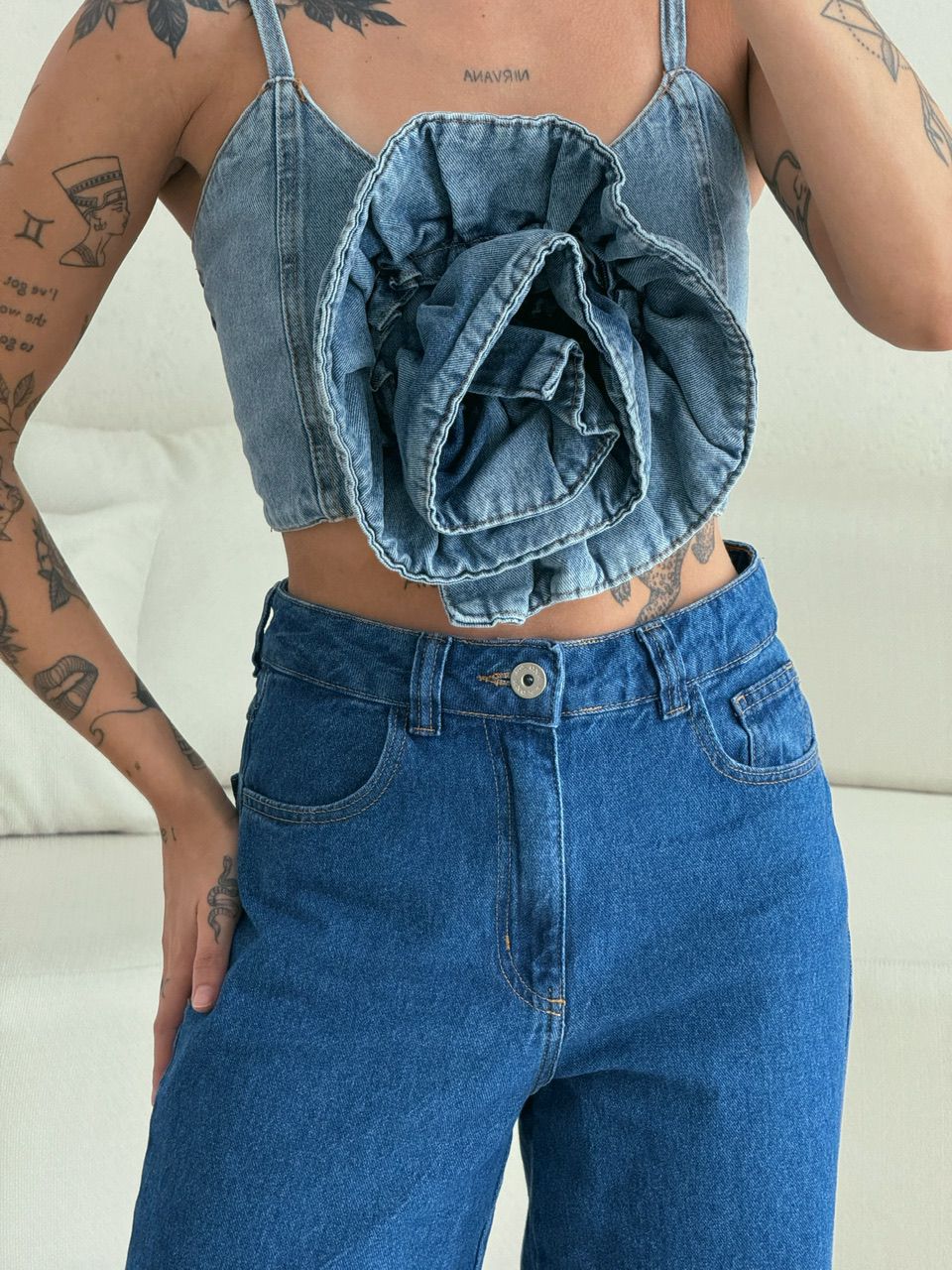 CROPPED FLOR JEANS