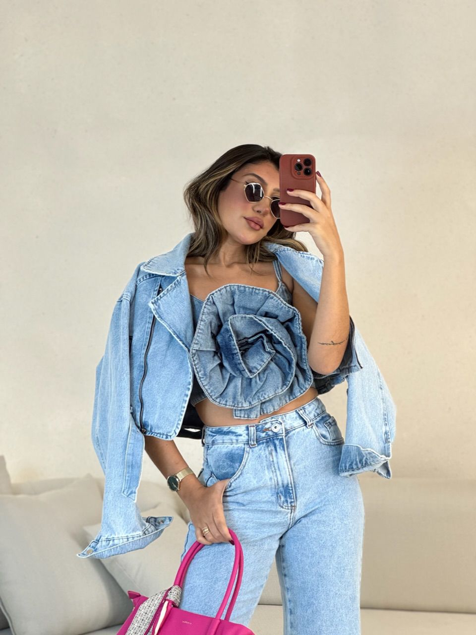 CROPPED FLOR JEANS