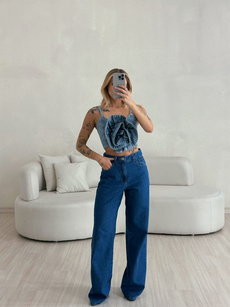 CROPPED FLOR JEANS