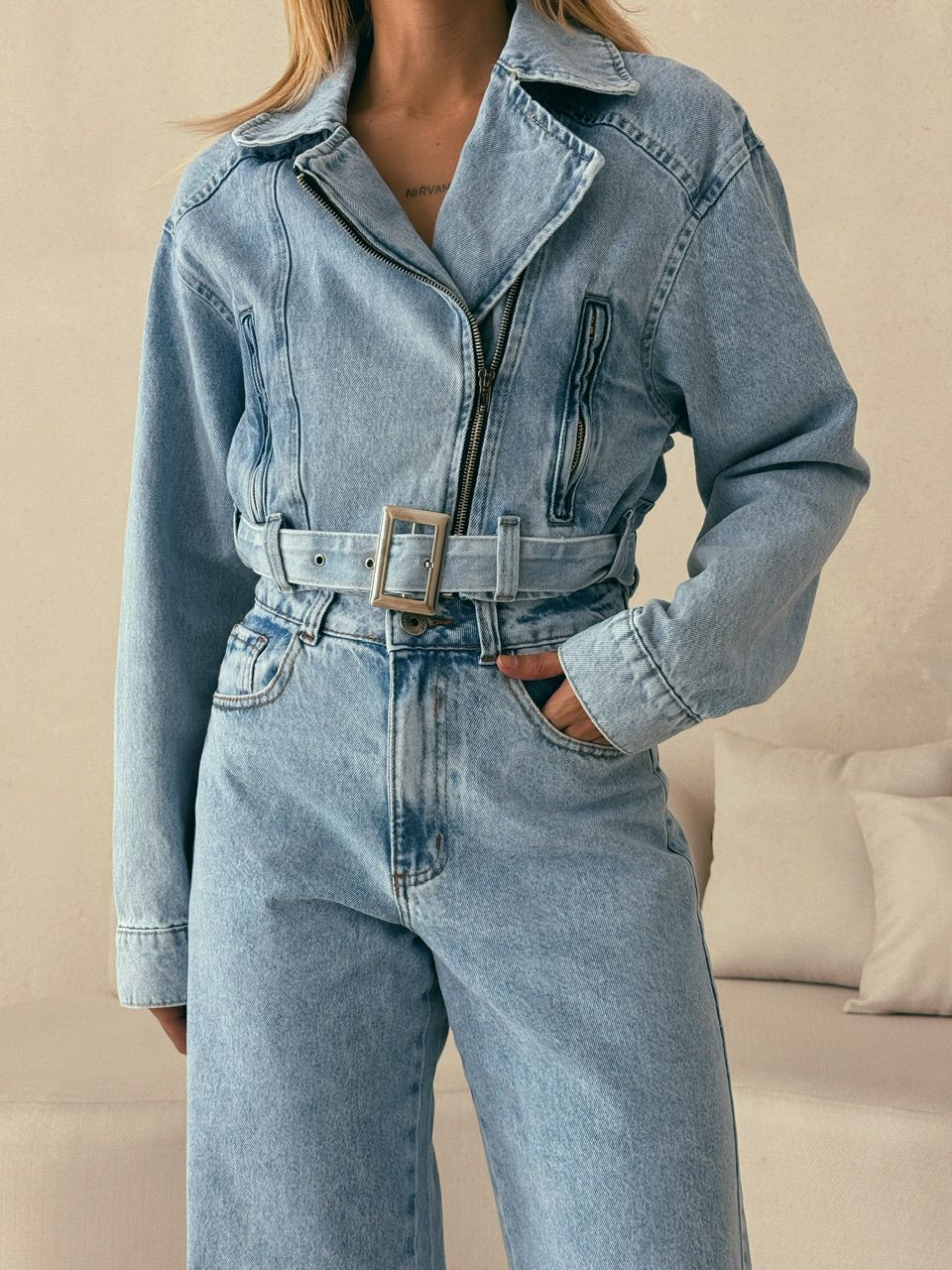 JAQUETA CLOE ZÍPER JEANS