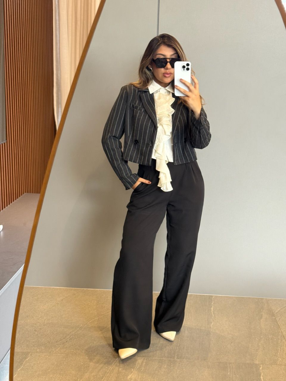 BLAZER CELINE RISCA DE GIZ GRAFITE