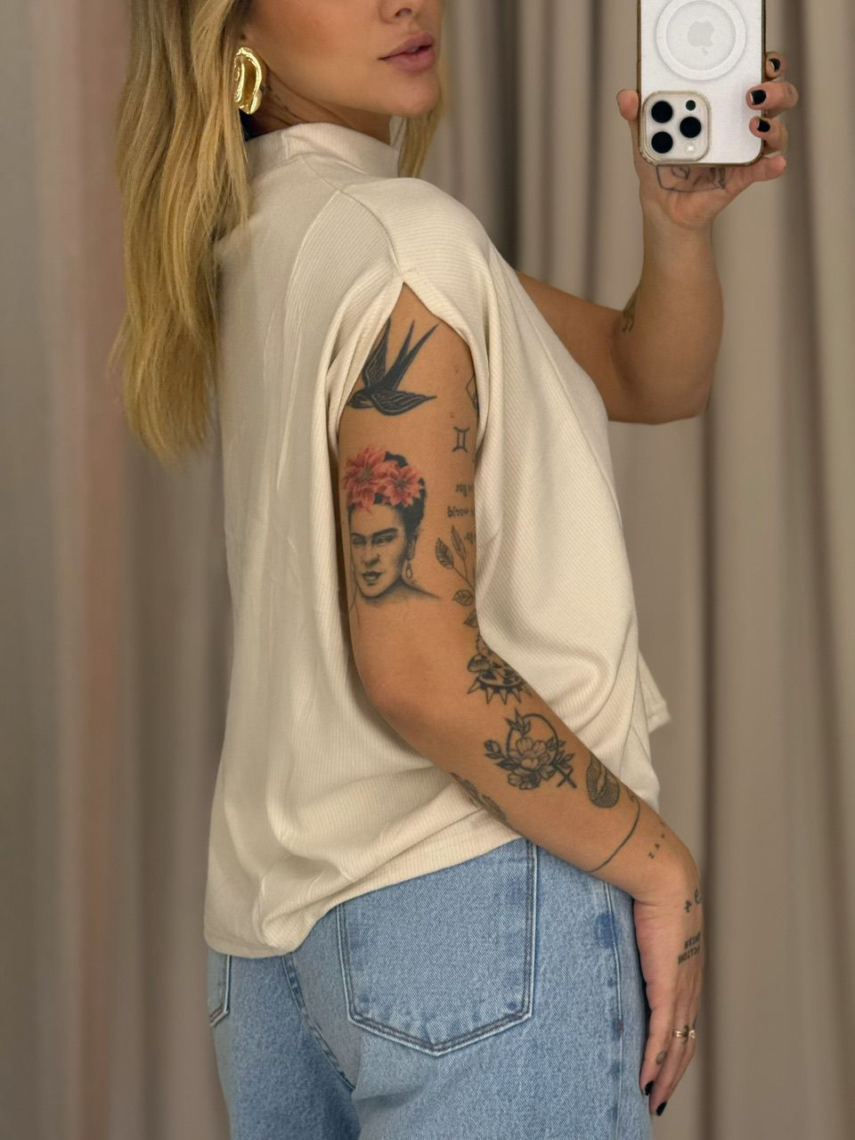 BLUSA ELAIDE TRICOT AREIA