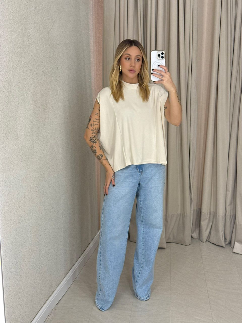 BLUSA ELAIDE TRICOT AREIA