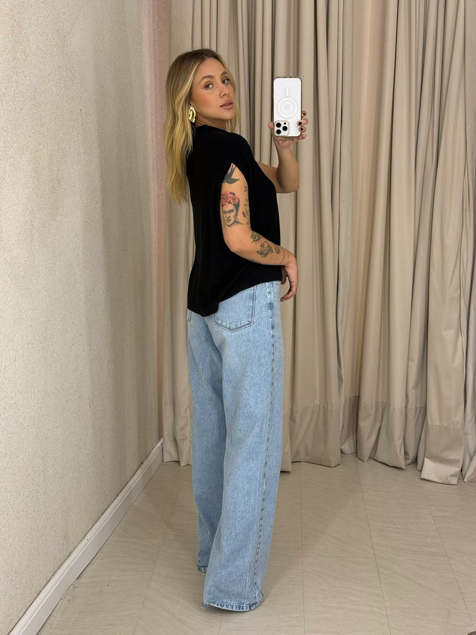 BLUSA ELAIDE TRICOT PRETA