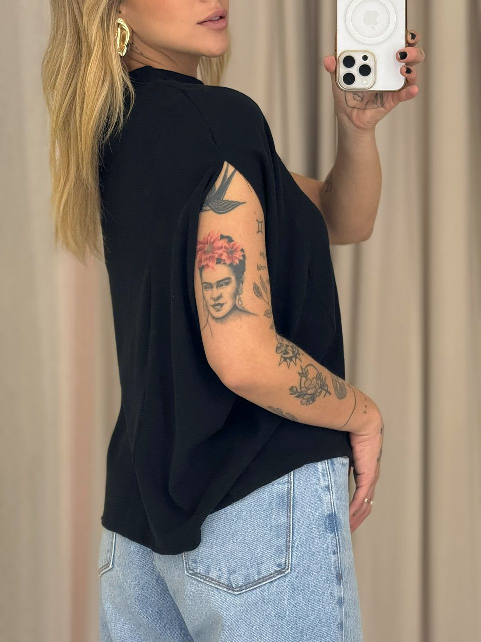 BLUSA ELAIDE TRICOT PRETA