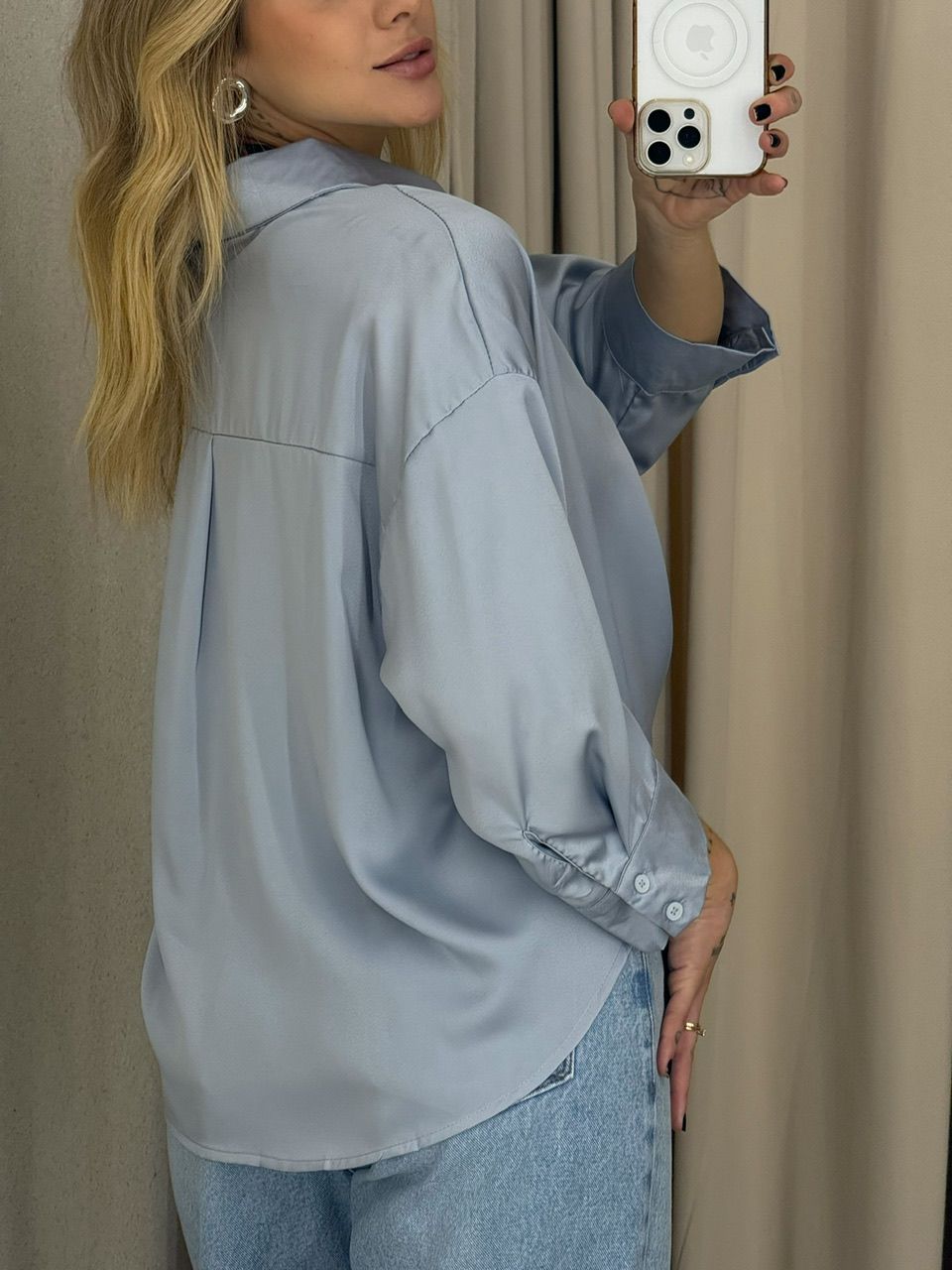 CAMISA FELICIA NÓ AZUL