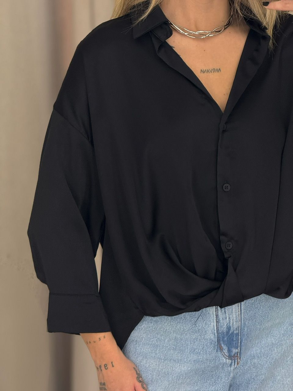 CAMISA FELICIA NÓ PRETA