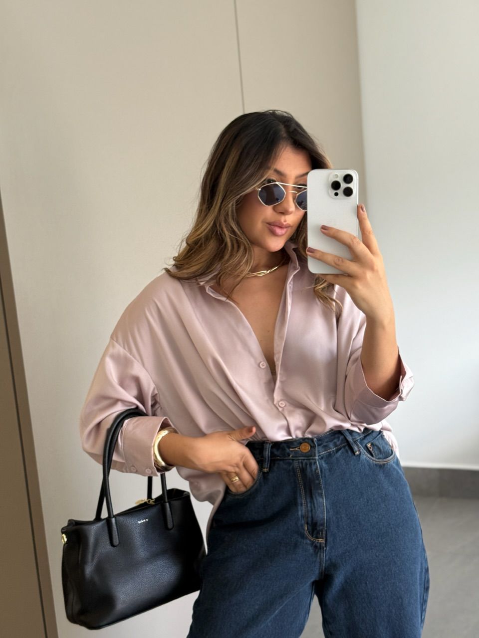 CAMISA FELICIA NÓ ROSÊ - 0066090025 - CAROLLA FERRARO