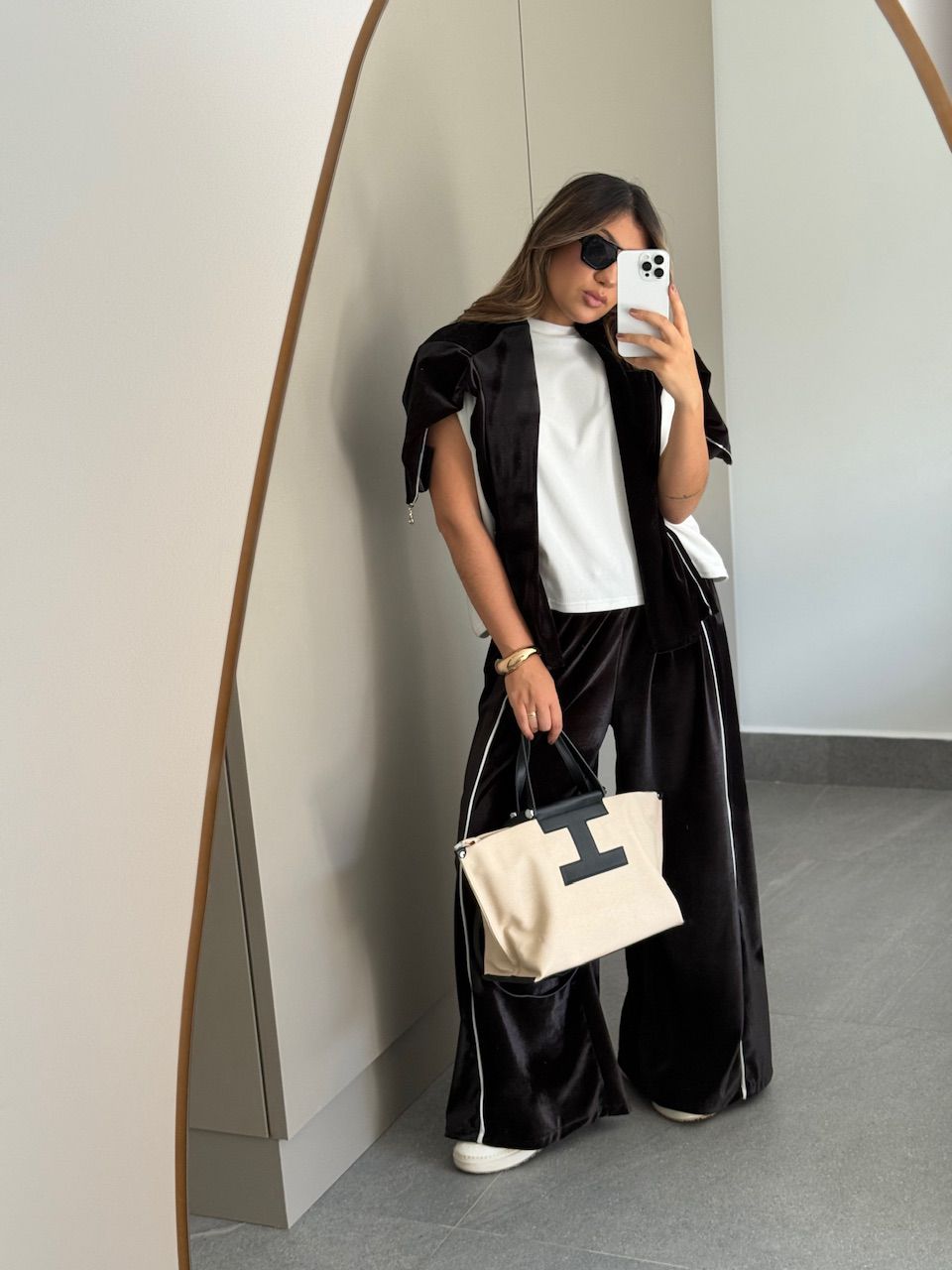 CONJUNTO CARINE VELUDO PRETO