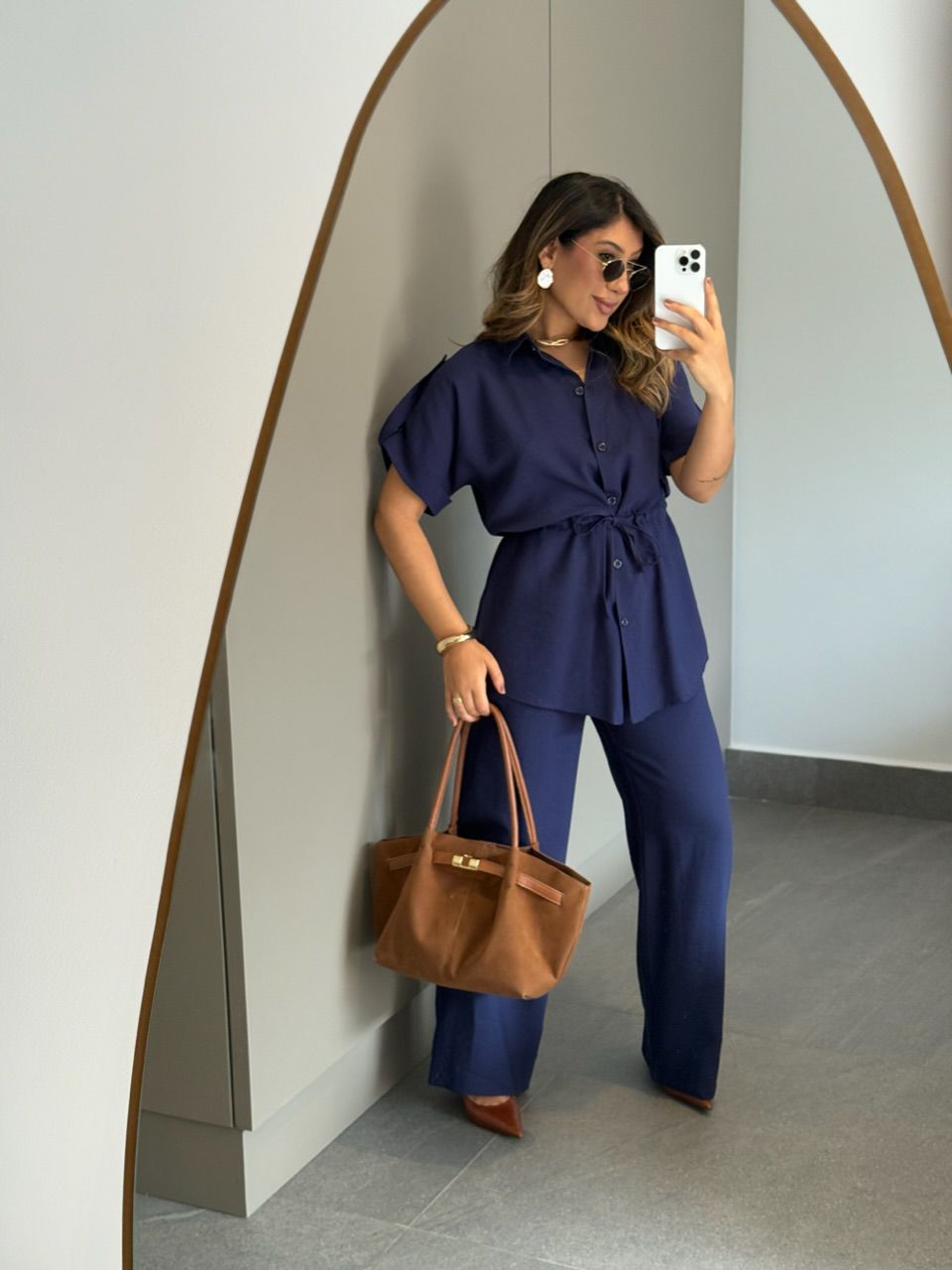 CONJUNTO CHARLETE CALÇA MARINHO