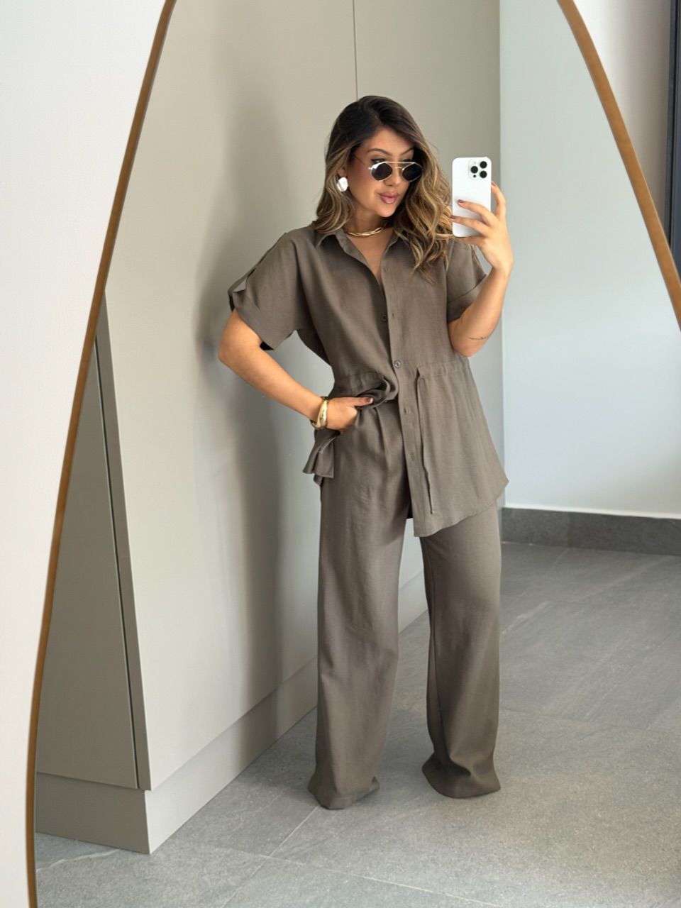 CONJUNTO CHARLETE CALÇA VERDE