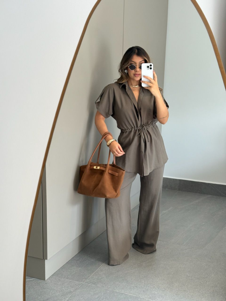 CONJUNTO CHARLETE CALÇA VERDE - 0065960014 - CAROLLA FERRARO
