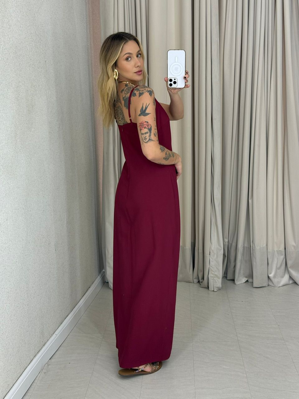 VESTIDO MARIA LUIZA ALÇA CHERRY RED