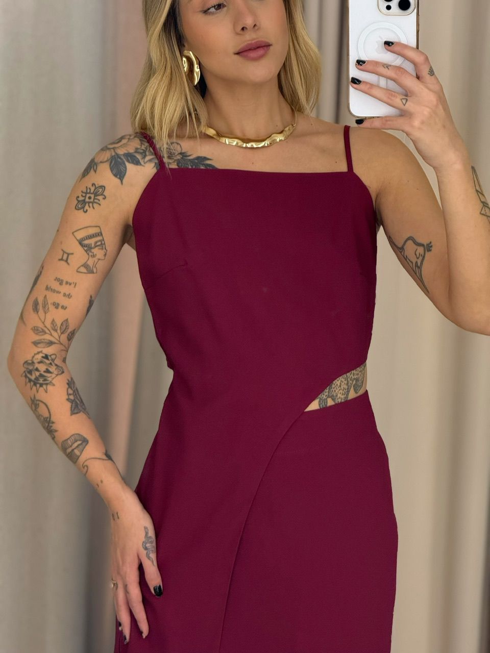 VESTIDO MARIA LUIZA ALÇA CHERRY RED