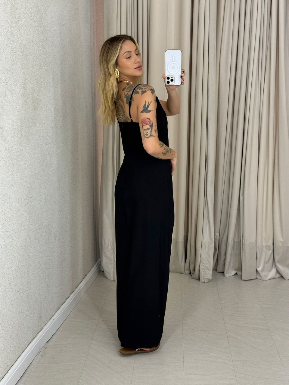 VESTIDO MARIA LUIZA ALÇA PRETO