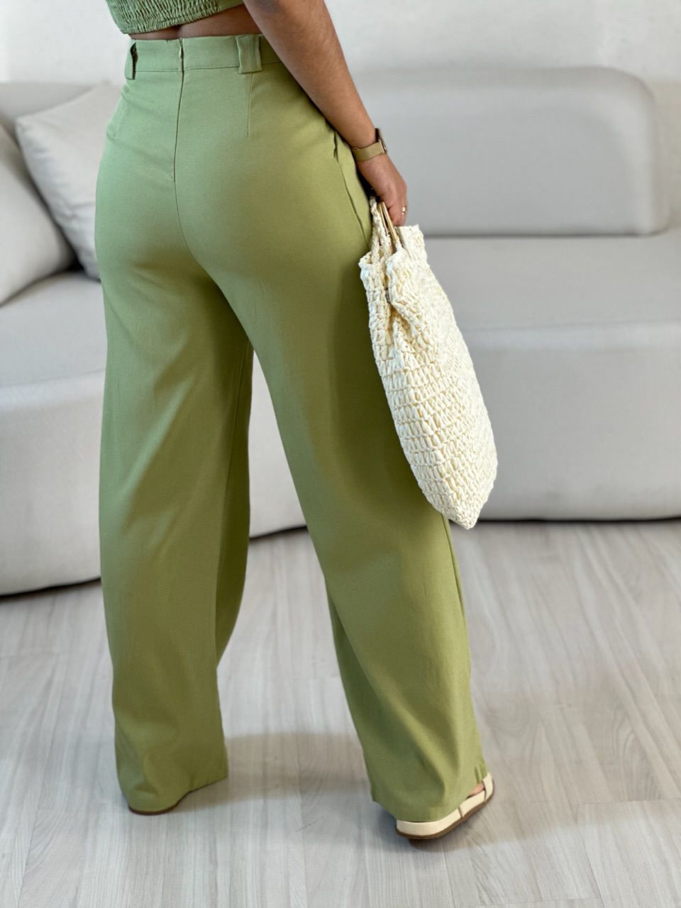 CONJUNTO RAFAELA TOP CALÇA PISTACHE