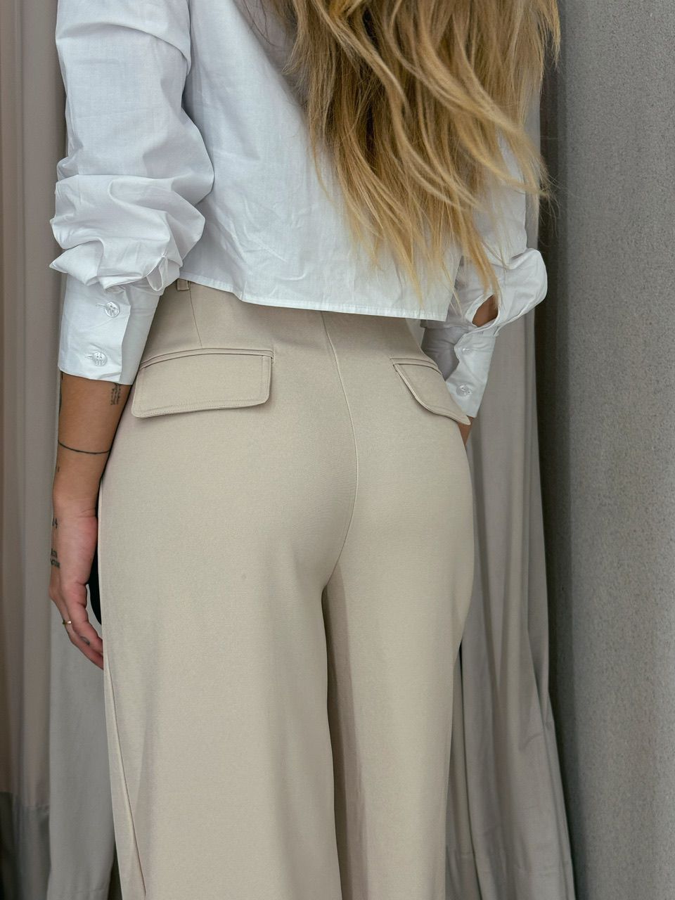 CALÇA ELIANA PANTALONA AREIA