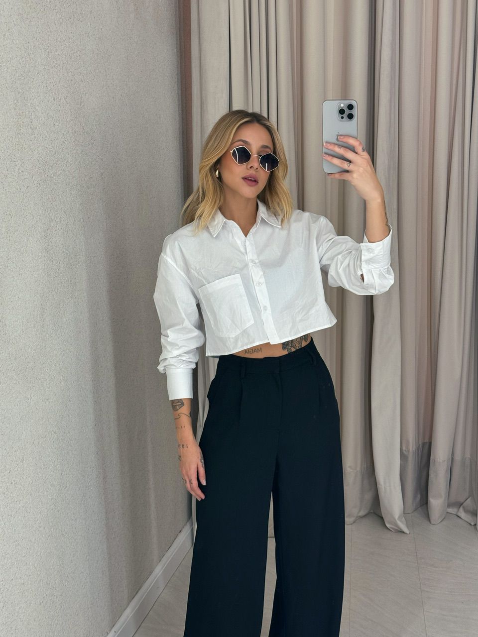 CALÇA ELIANA PANTALONA PRETA