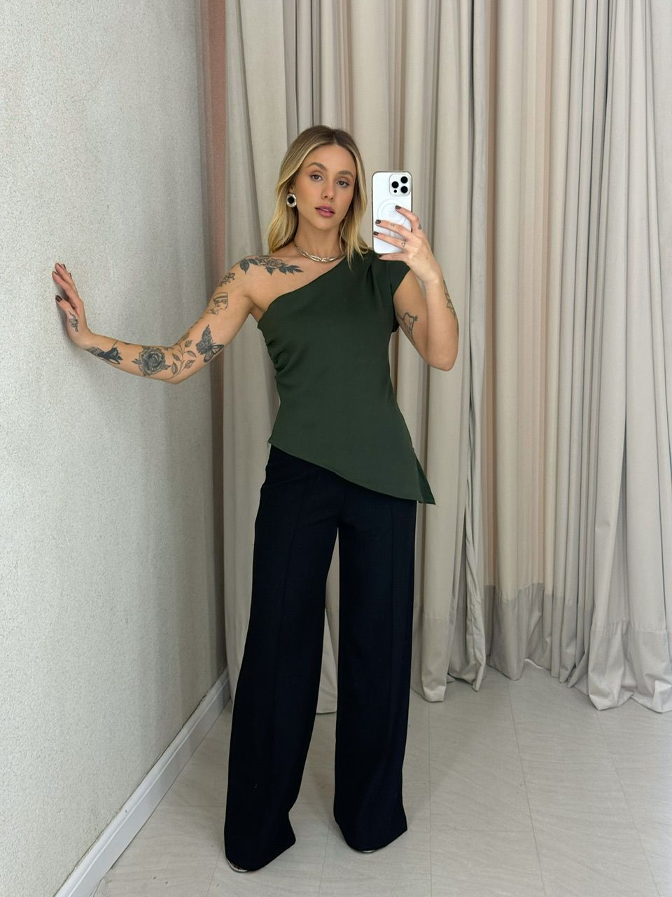 BLUSA SÔNIA ASSIMÉTRICA verde