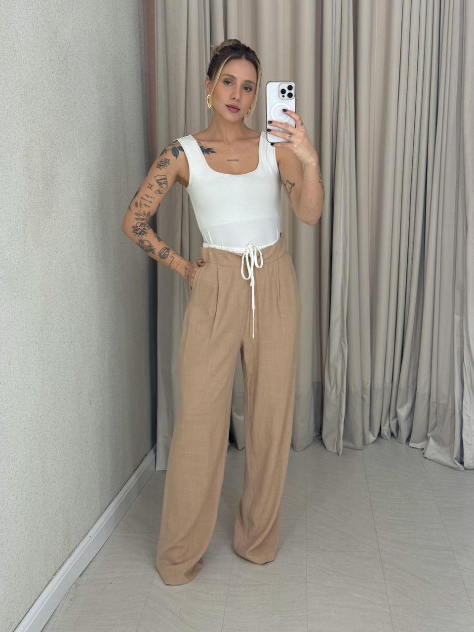 CALÇA MARIA FERNANDA PANTALONA NUDE