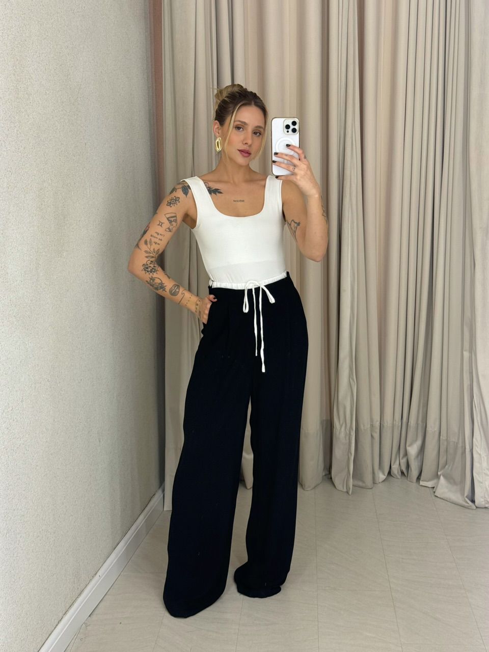 CALÇA MARIA FERNANDA PANTALONA PRETA