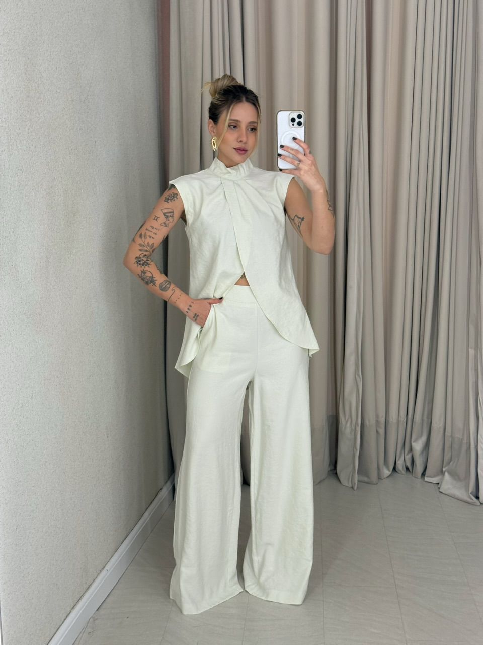 CONJUNTO KENIA CALÇA PANTALONA GELO