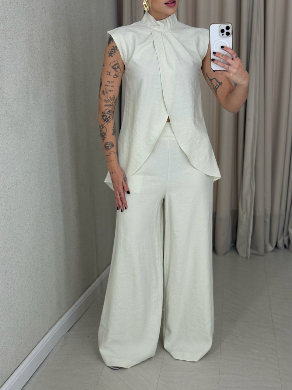 CONJUNTO KENIA CALÇA PANTALONA GELO