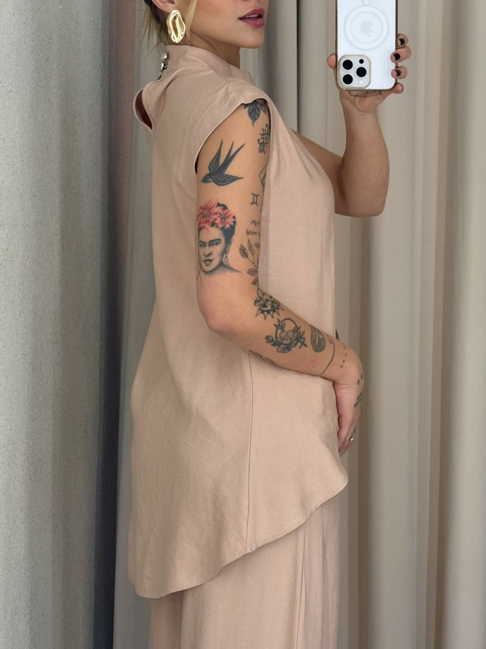 CONJUNTO KENIA CALÇA PANTALONA NUDE