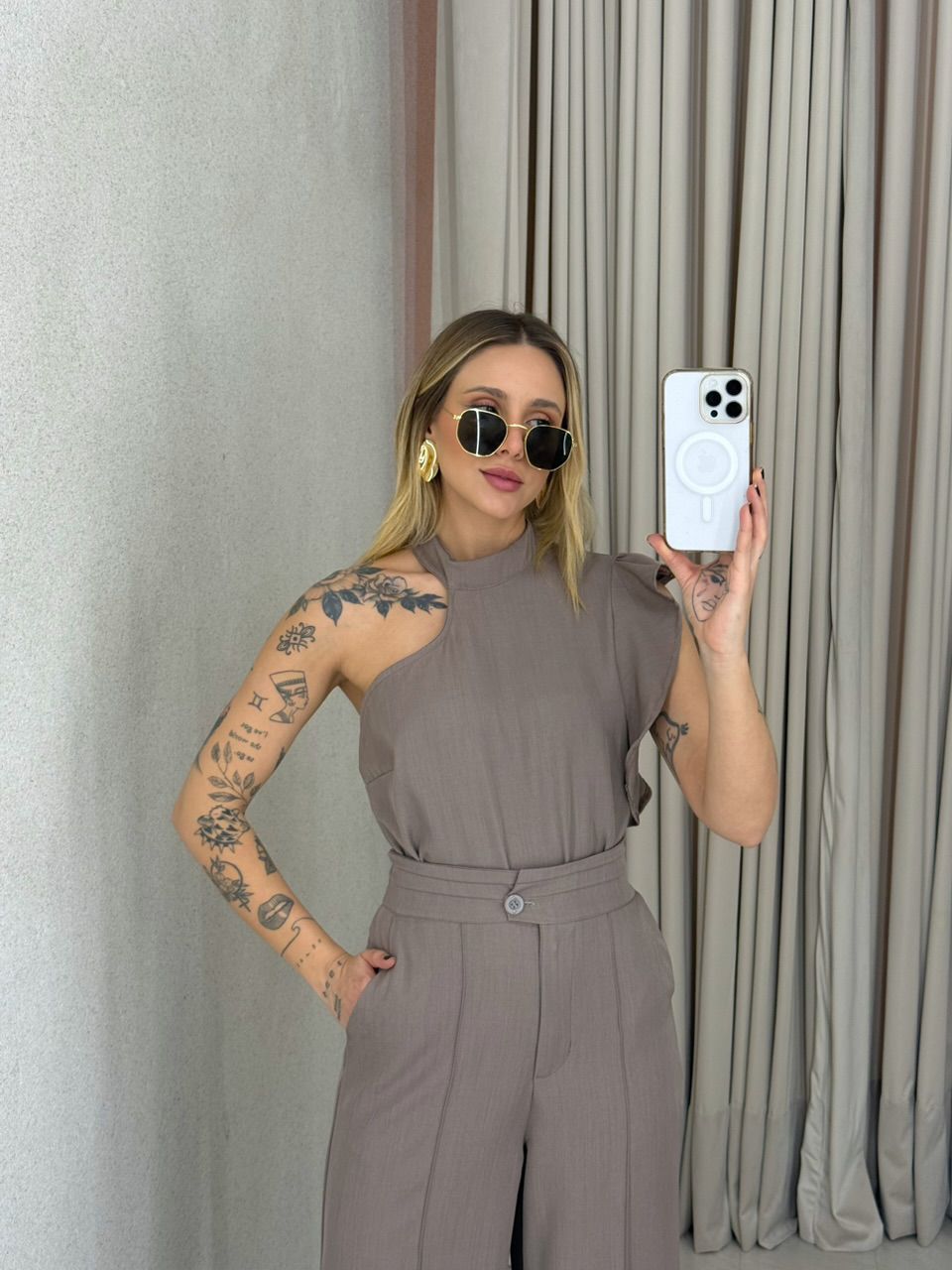 CONJUNTO MARISA CALÇA CAQUI