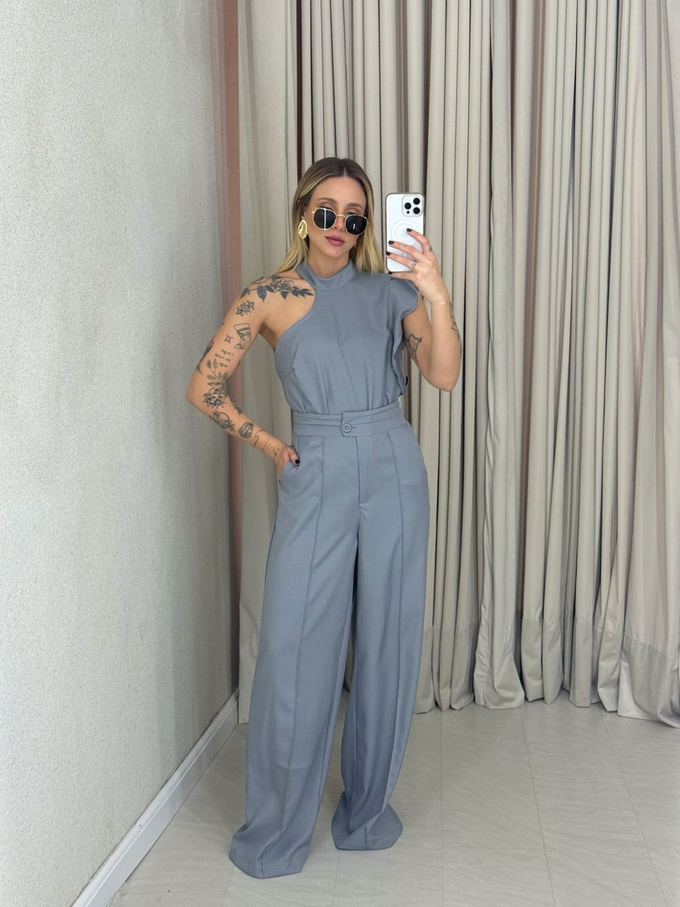 CONJUNTO MARISA CALÇA CINZA