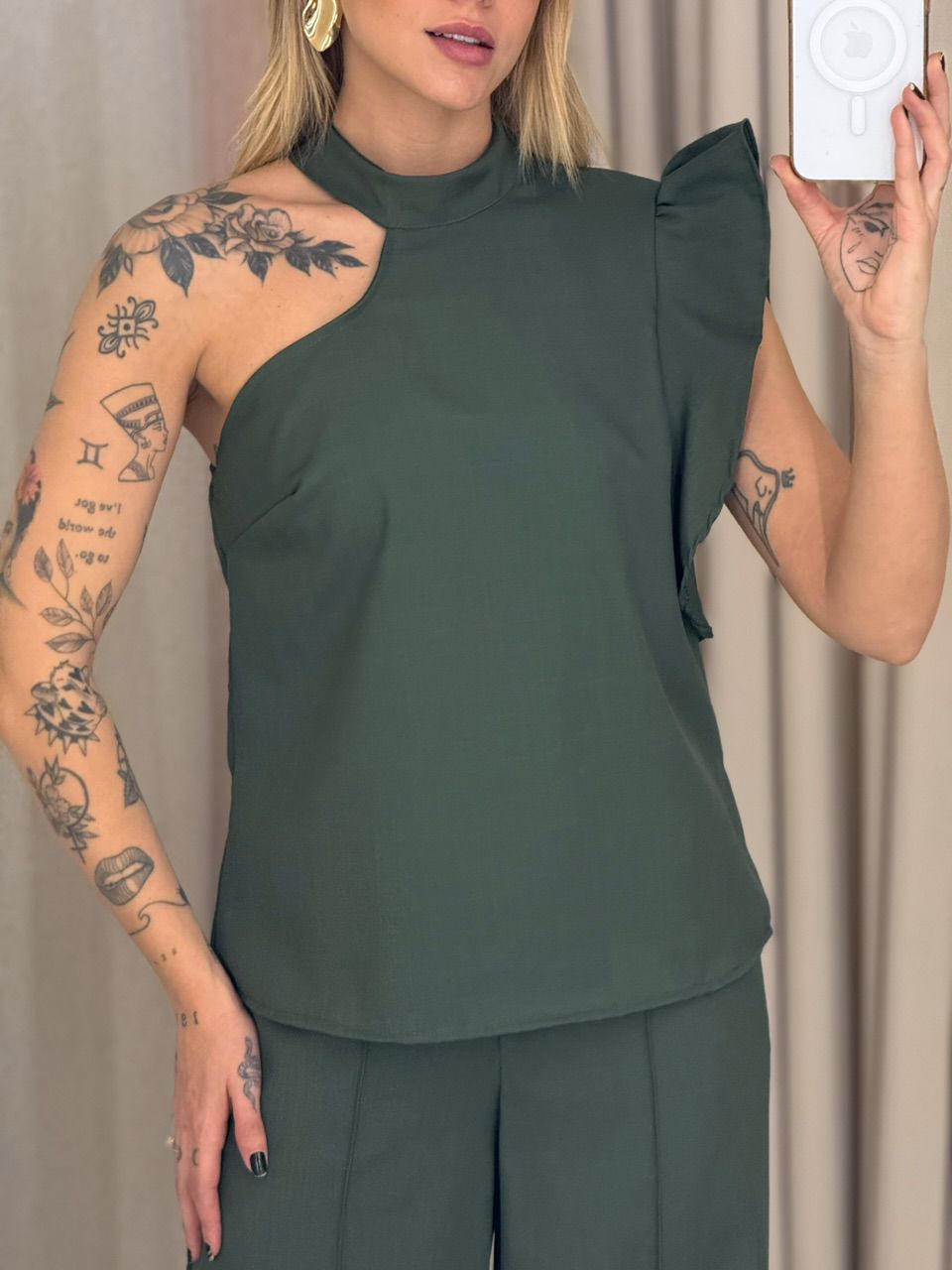 CONJUNTO MARISA CALÇA VERDE MILITAR