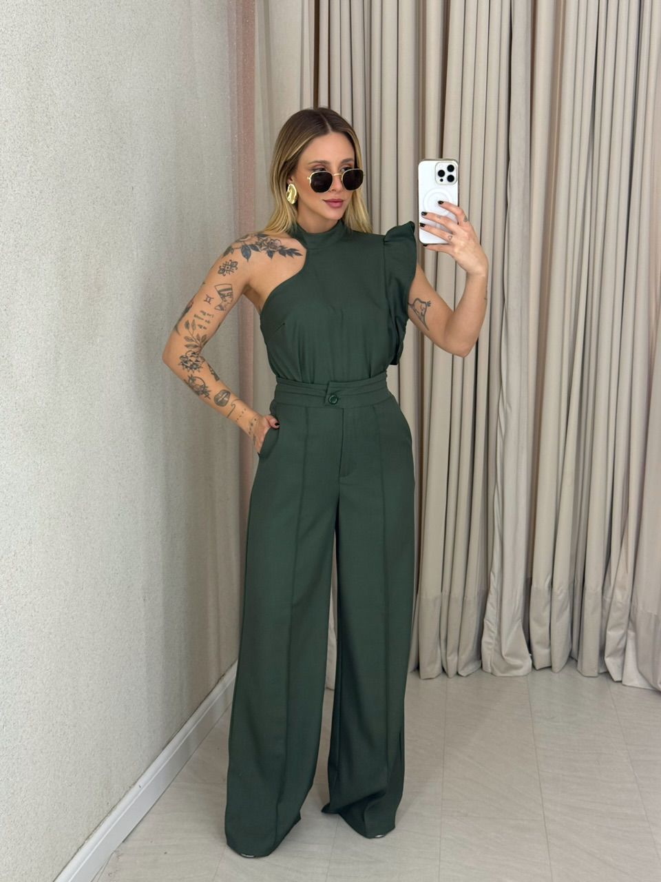 CONJUNTO MARISA CALÇA VERDE MILITAR