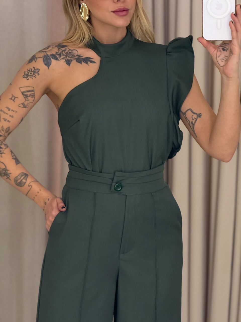 CONJUNTO MARISA CALÇA VERDE MILITAR
