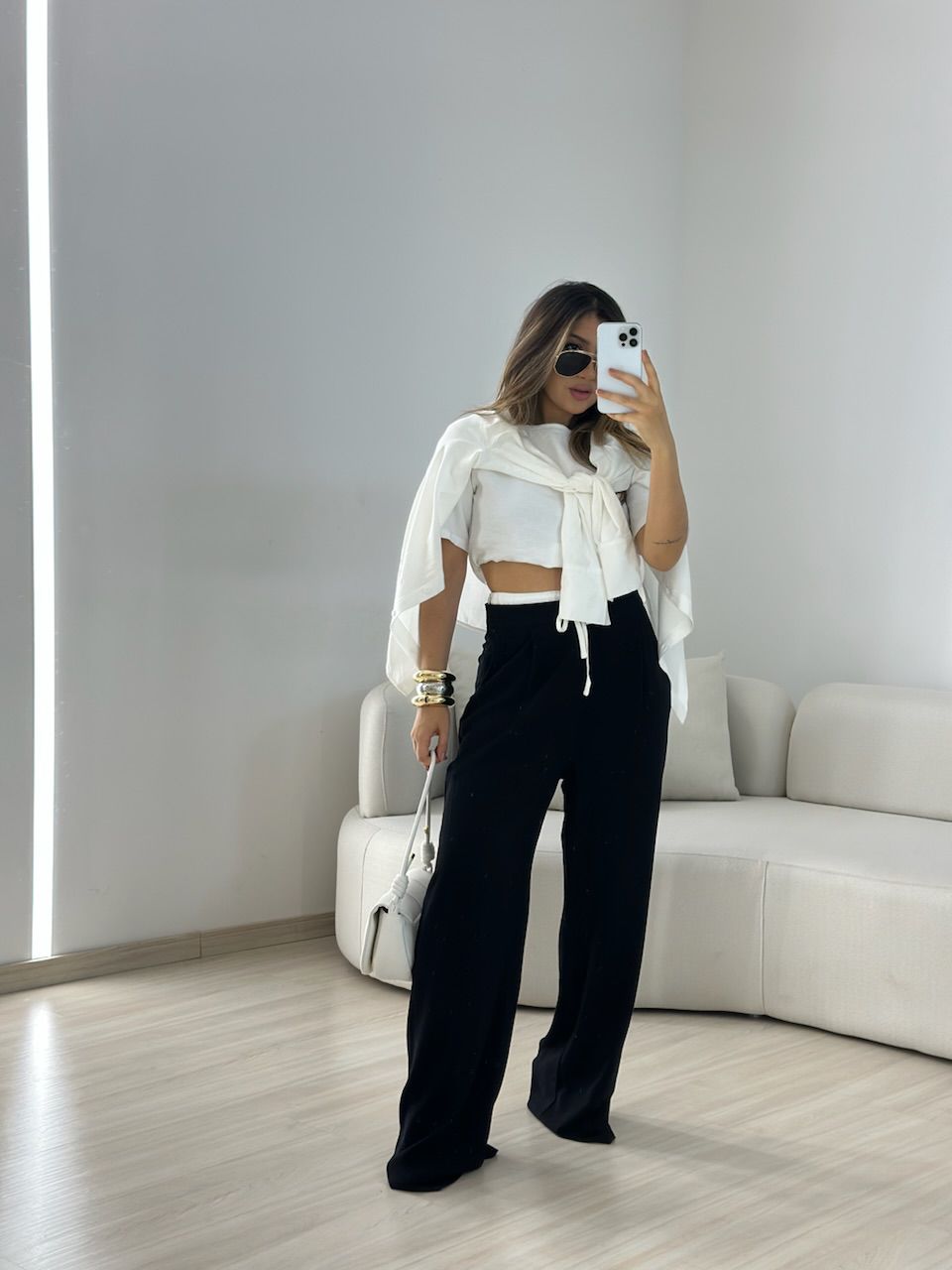 CALÇA MARIA FERNANDA PANTALONA MARINHO