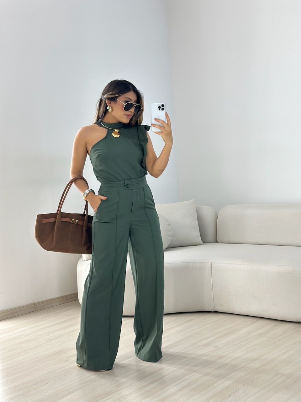 CONJUNTO MARISA CALÇA VERDE MILITAR - 0066750009 - CAROLLA FERRARO