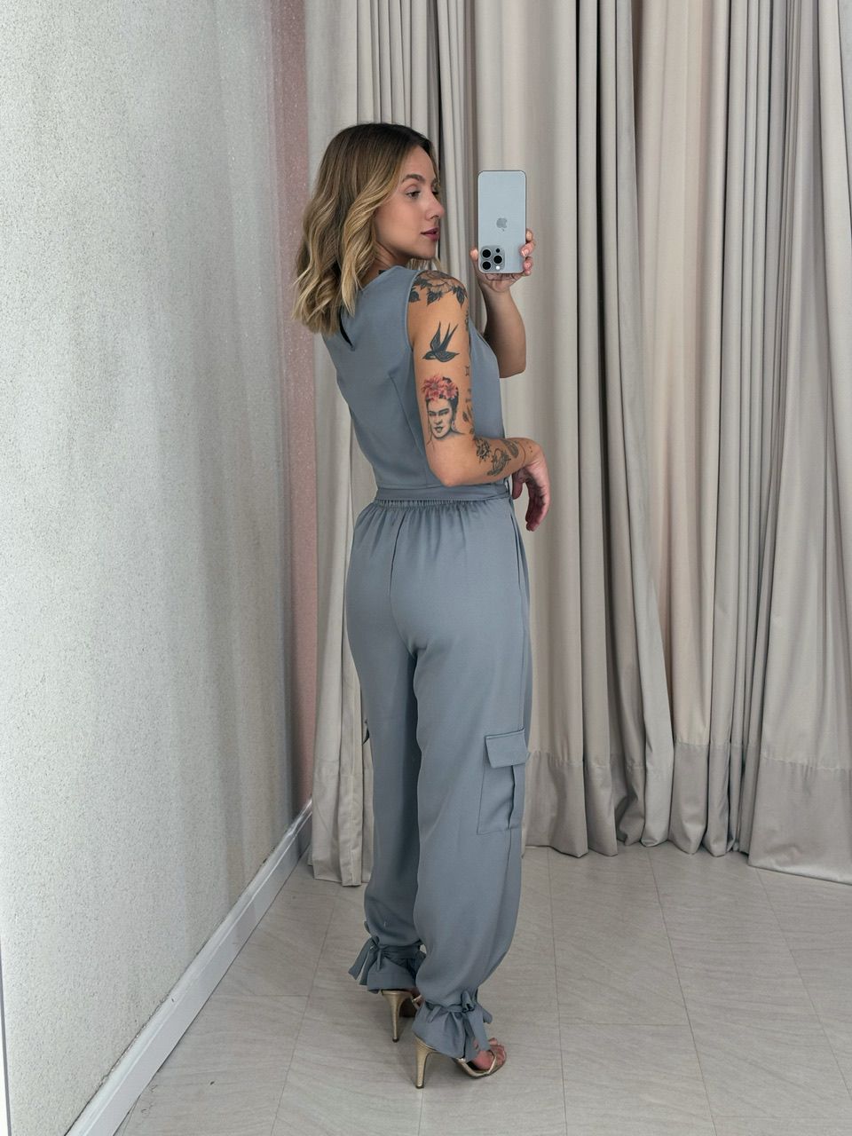CONJUNTO ANTONIETA CALÇA CINZA