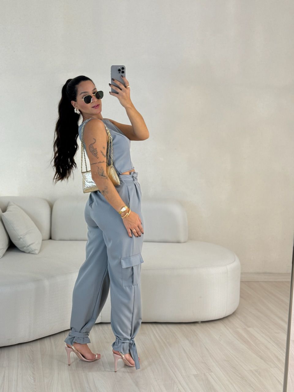 CONJUNTO ANTONIETA CALÇA CINZA