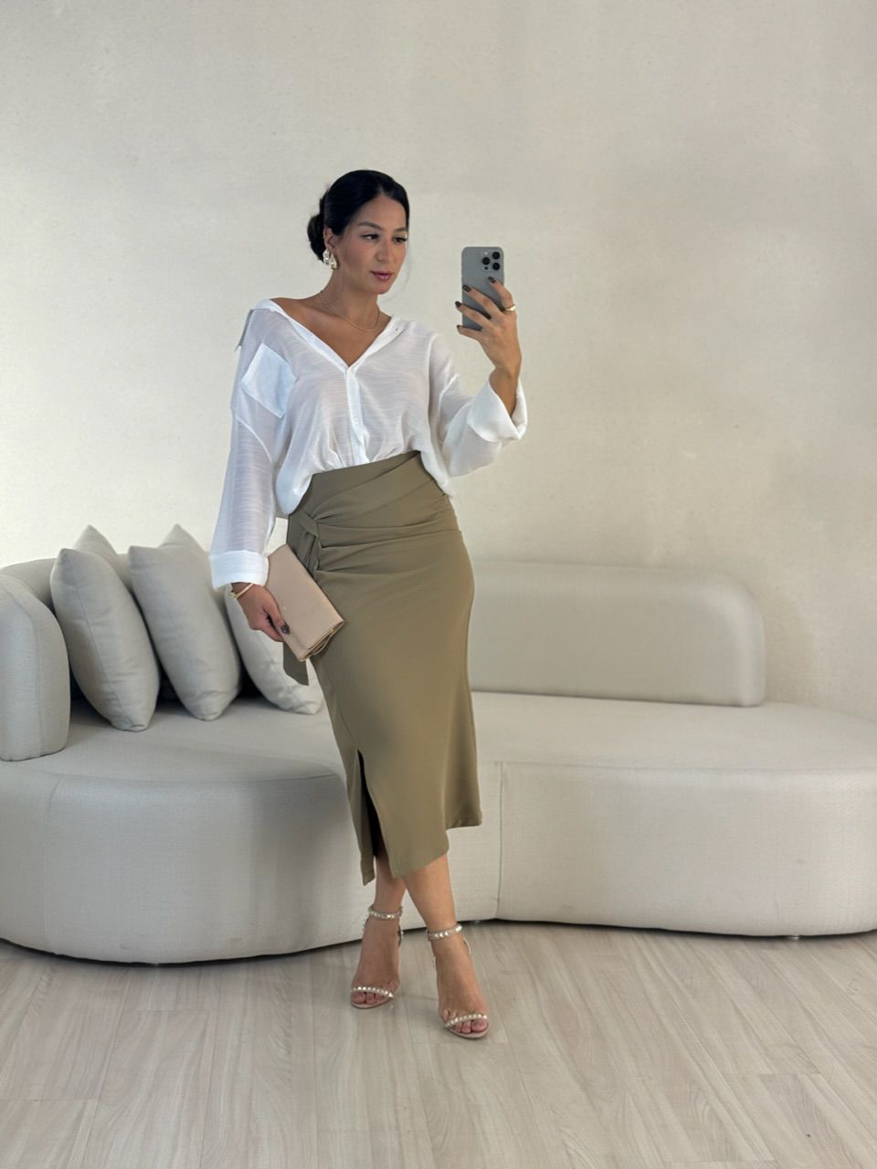 SAIA HELENA MIDI CAPUCCINO 
