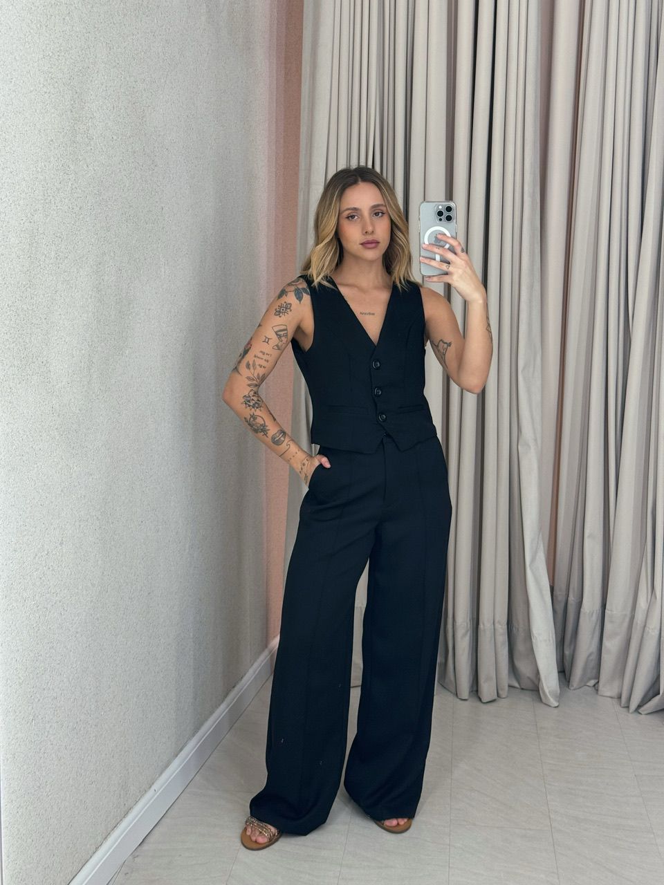 CONJUNTO ANA LUIZA COLETE PRETO