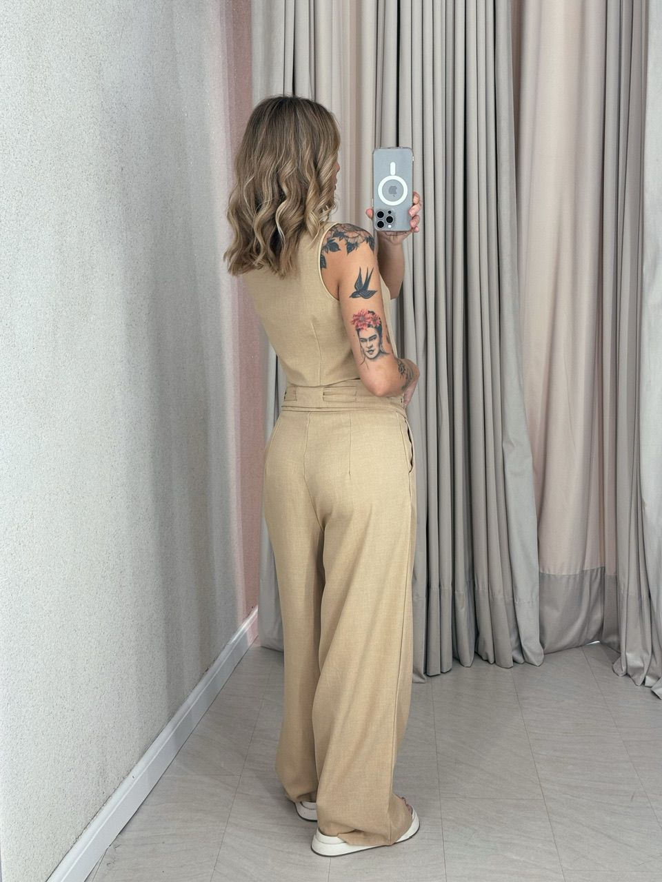 CONJUNTO LÍVIA CINTO CALÇA NUDE