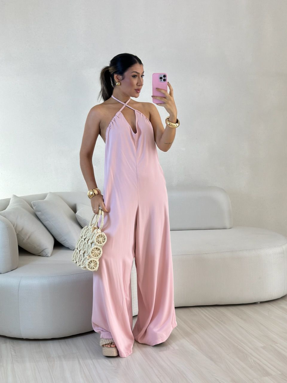MACACÃO BETÂNIA FRENTE UNICA Rosê - 0057770025 - CAROLLA FERRARO