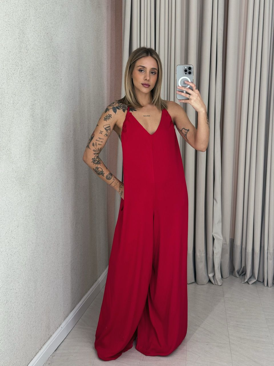 MACACÃO BETÂNIA FRENTE ÚNICA VERMELHO