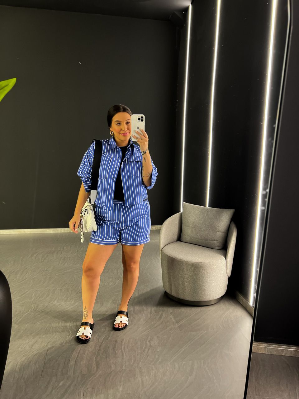 CONJUNTO SOFIA LISTRADO AZUL